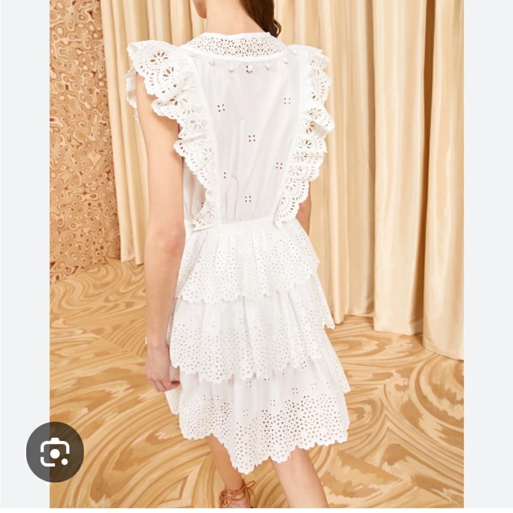 Ulla Johnson White Lace Eyelet Dress - Picture 4 of 12